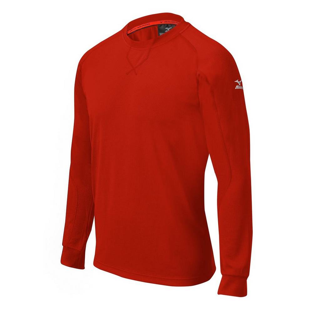 Camisas Mizuno Beisbol Comp Long Sleeve Training Para Hombre Rojos 2864130-XO
